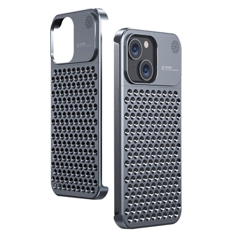 

For iPhone 13 Aromatherapy Aluminum Alloy Cooling Phone Case(Grey)