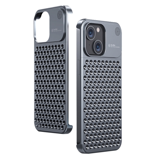 

For iPhone 14 Aromatherapy Aluminum Alloy Cooling Phone Case(Grey)