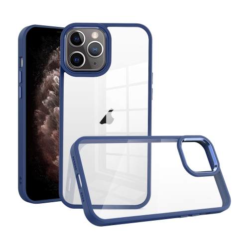 

For iPhone 11 Pro Max Macaron High Transparent PC Phone Case(Navy Blue)