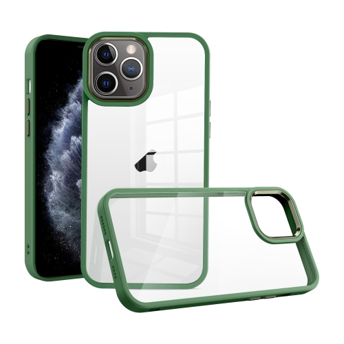 

For iPhone 11 Pro Macaron High Transparent PC Phone Case(Green)