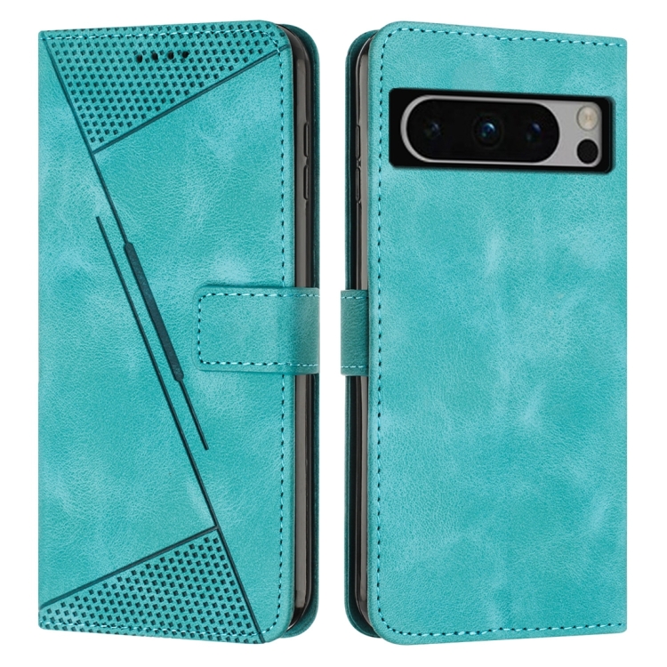 

For Google Pixel 8 Pro Dream Triangle Leather Phone Case with Lanyard(Green)