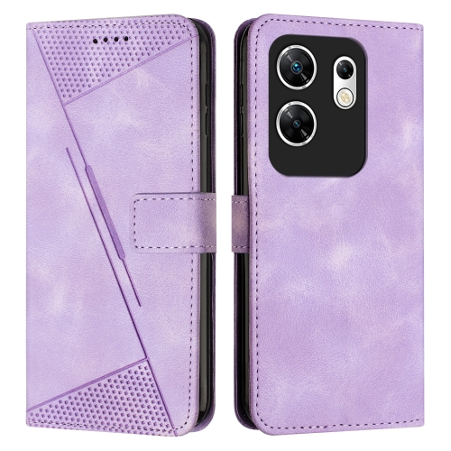 

For Infinix Zero 30 4G Dream Triangle Leather Phone Case with Lanyard(Purple)