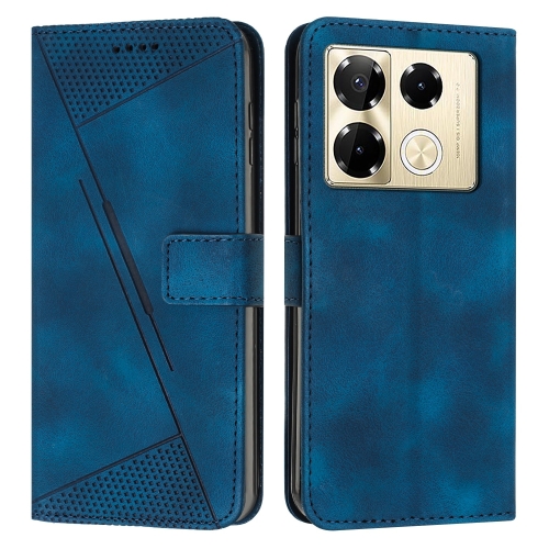 For Infinix Note 40 Pro 4G / 5G Dream Triangle Leather Phone Case with Lanyard(Blue)