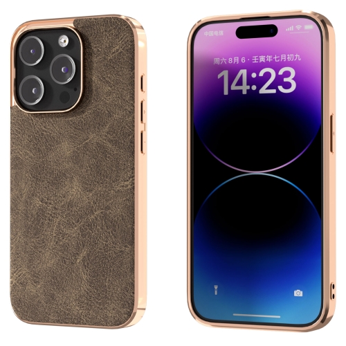 

For iPhone 14 Pro Max Dream Litchi Texture PU Phone Case(Khaki)
