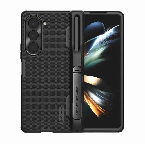 

For Samsung Galaxy Z Fold5 NILLKIN Frosted Fold PC + TPU Phone Case with Pen Slot(Black)