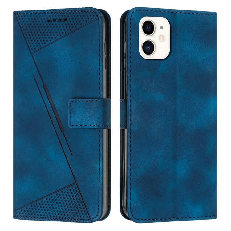 

For iPhone 11 Dream Triangle Leather Phone Case with Lanyard(Blue)