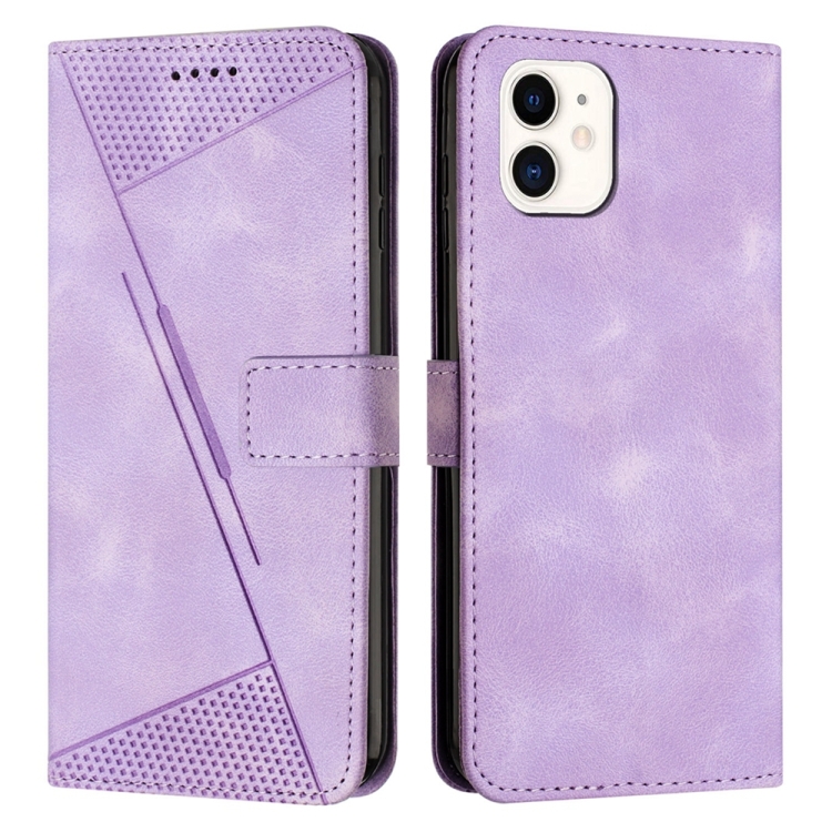 

For iPhone 11 Dream Triangle Leather Phone Case with Lanyard(Purple)