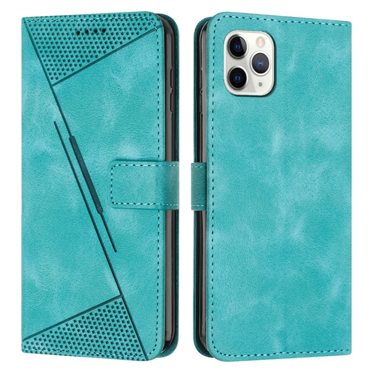 

For iPhone 11 Pro Dream Triangle Leather Phone Case with Lanyard(Green)