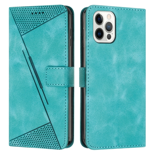 

For iPhone 12 / 12 Pro Dream Triangle Leather Phone Case with Lanyard(Green)