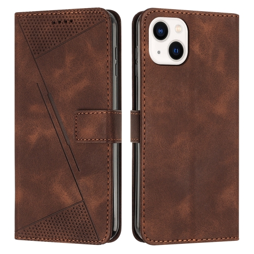 

For iPhone 13 Dream Triangle Leather Phone Case with Lanyard(Brown)