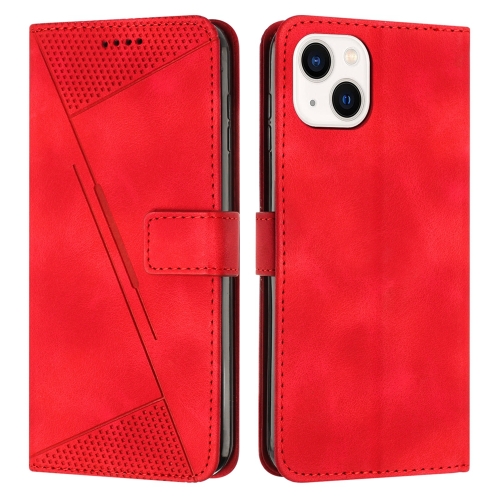 

For iPhone 14 Dream Triangle Leather Phone Case with Lanyard(Red)