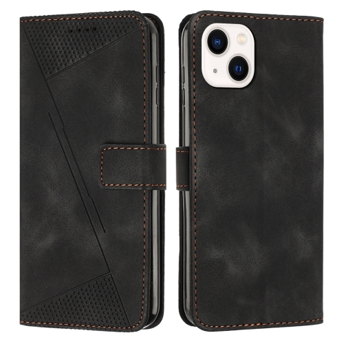 

For iPhone 15 Dream Triangle Leather Phone Case with Lanyard(Black)
