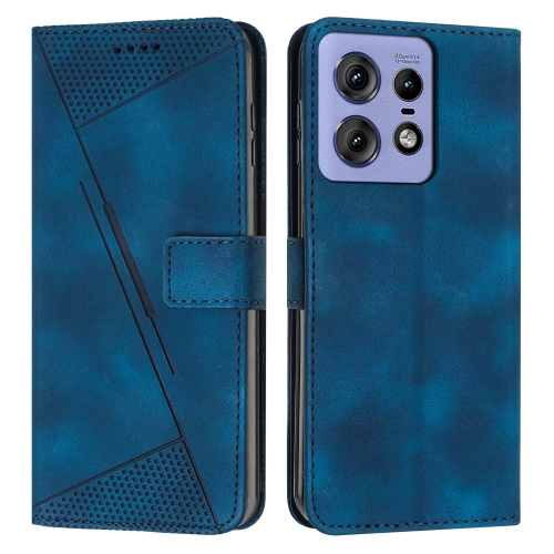 

For Motorola Edge 50 Ultra Dream Triangle Leather Phone Case with Lanyard(Blue)