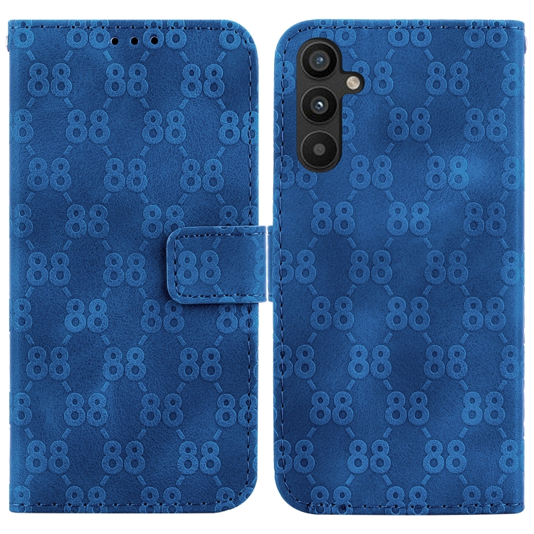 

For Samsung Galaxy S23+ 5G Double 8-shaped Embossed Leather Phone Case(Blue)