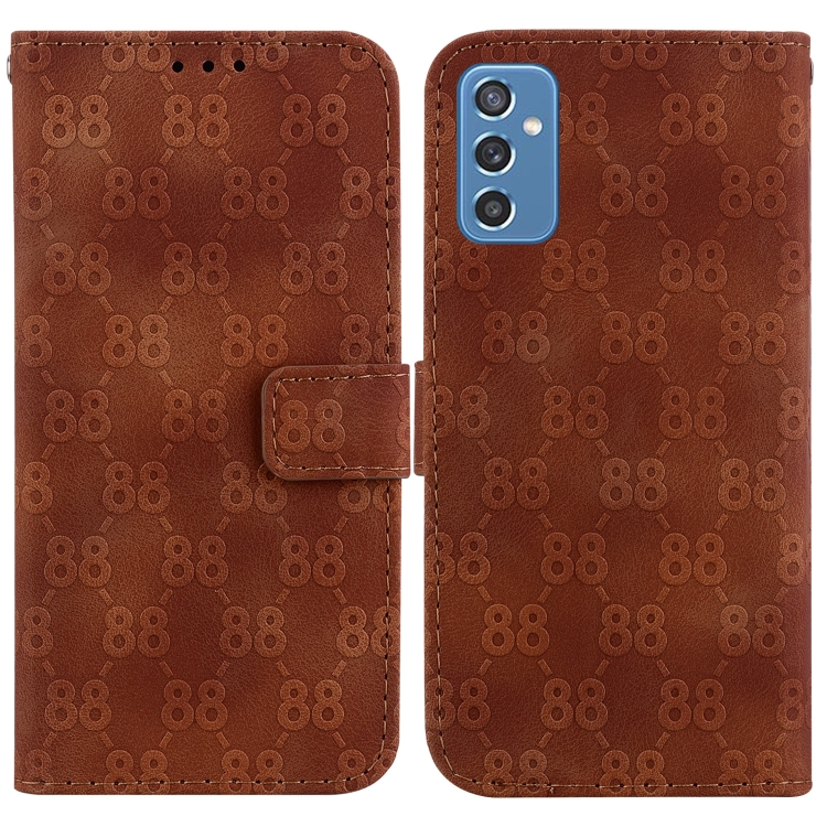 

For Samsung Galaxy S22+ 5G Double 8-shaped Embossed Leather Phone Case(Brown)