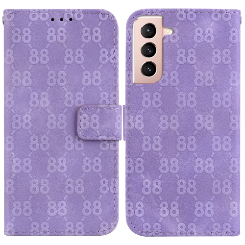 

For Samsung Galaxy S22 5G Double 8-shaped Embossed Leather Phone Case(Purple)