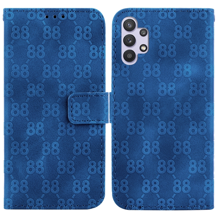 

For Samsung Galaxy S21+ 5G Double 8-shaped Embossed Leather Phone Case(Blue)