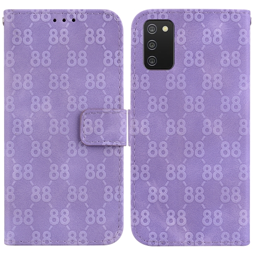 

For Samsung Galaxy Note20 Ultra Double 8-shaped Embossed Leather Phone Case(Purple)