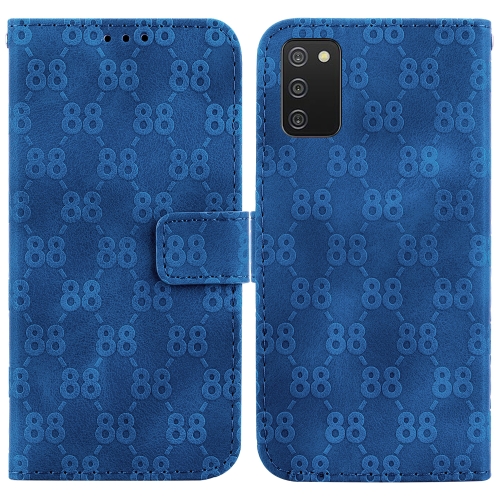 

For Samsung Galaxy Note20 Double 8-shaped Embossed Leather Phone Case(Blue)
