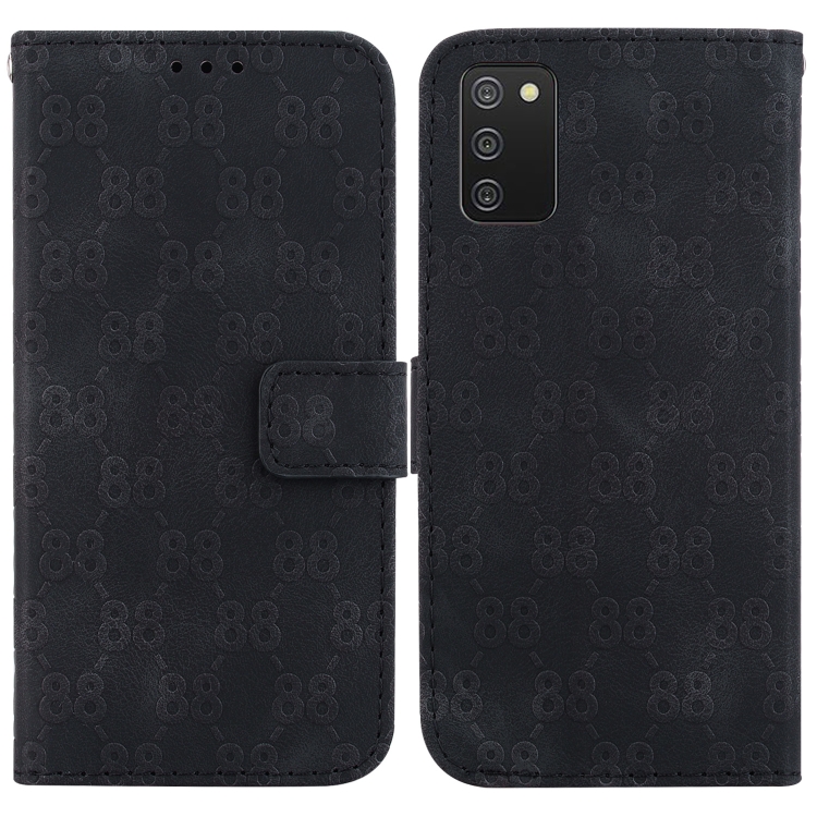 

For Samsung Galaxy Note20 Double 8-shaped Embossed Leather Phone Case(Black)