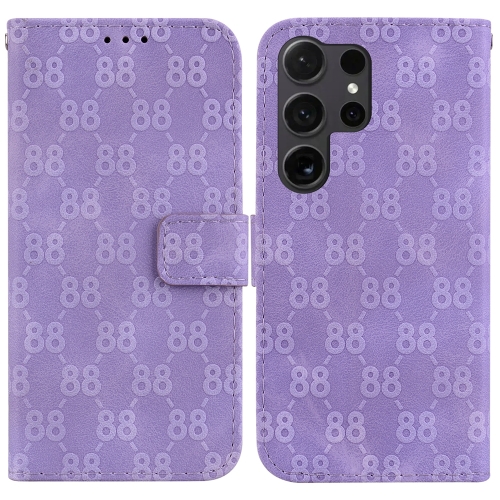 

For Samsung Galaxy S24 Ultra 5G Double 8-shaped Embossed Leather Phone Case(Purple)