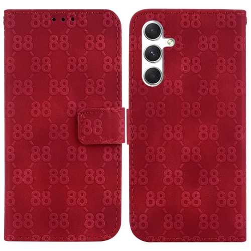 

For Samsung Galaxy S24+ 5G Double 8-shaped Embossed Leather Phone Case(Red)