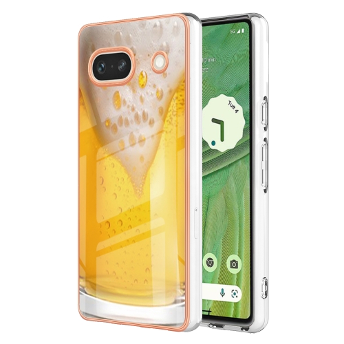 

For Google Pixel 7a Electroplating Dual-side IMD Phone Case(Draft Beer)