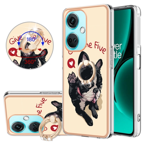 

For OnePlus Nord CE 3 Lite / Nord N30 Electroplating Dual-side IMD Phone Case with Ring Holder(Lucky Dog)
