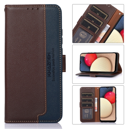 

For Honor X7b KHAZNEH Litchi Texture Leather RFID Phone Case(Brown)