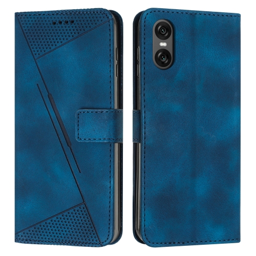 

For Sony Xperia 10 VI Dream Triangle Leather Phone Case with Lanyard(Blue)