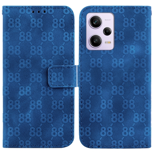 

For Xiaomi Redmi Note 12 Pro 5G Global Double 8-shaped Embossed Leather Phone Case(Blue)