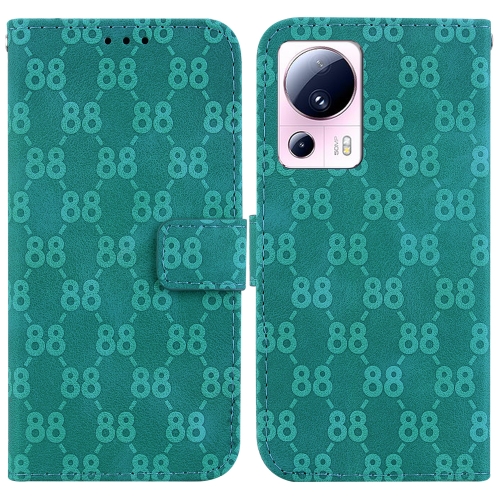 

For Xiaomi 13 Lite / Civi 2 Double 8-shaped Embossed Leather Phone Case(Green)