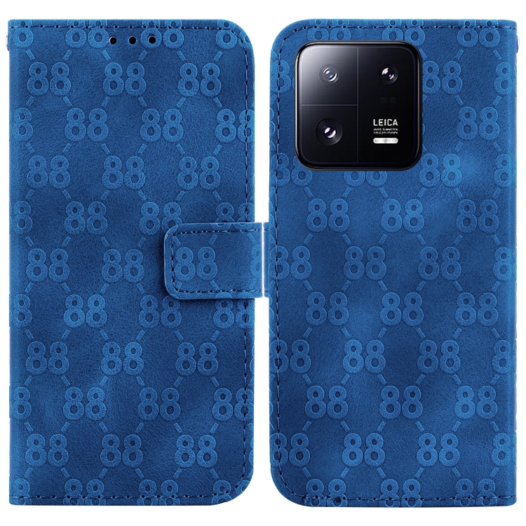 

For Xiaomi 13 Pro Double 8-shaped Embossed Leather Phone Case(Blue)