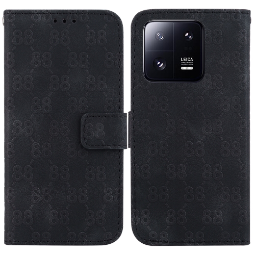 

For Xiaomi 13 Pro Double 8-shaped Embossed Leather Phone Case(Black)