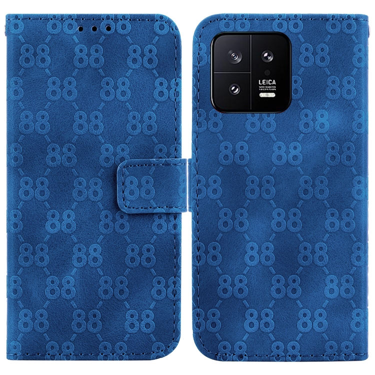 

For Xiaomi 13 5G Double 8-shaped Embossed Leather Phone Case(Blue)