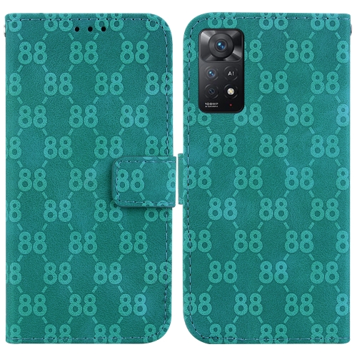 

For Xiaomi Redmi Note 11 Pro 4G/5G Global Double 8-shaped Embossed Leather Phone Case(Green)