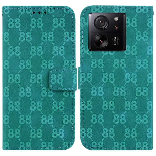 

For Xiaomi 13T / 13T Pro / Redmi K60 Ultra Double 8-shaped Embossed Leather Phone Case(Green)