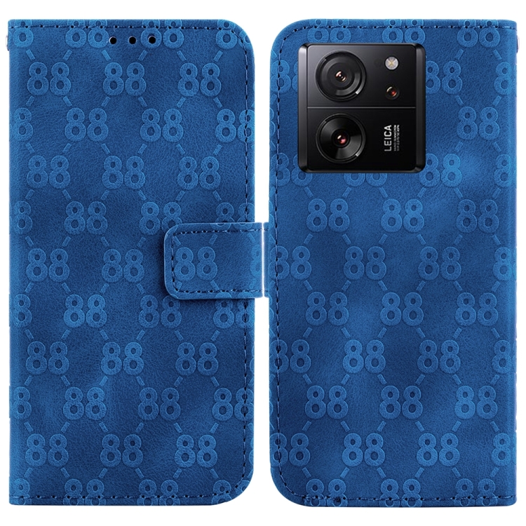 

For Xiaomi 13T / 13T Pro / Redmi K60 Ultra Double 8-shaped Embossed Leather Phone Case(Blue)