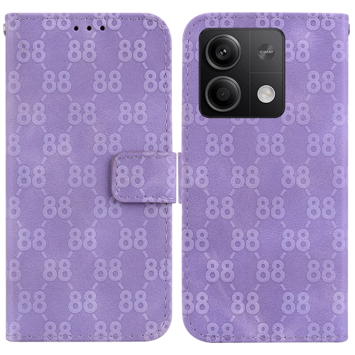 

For Xiaomi Redmi Note 13 5G Double 8-shaped Embossed Leather Phone Case(Purple)