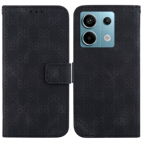 

For Xiaomi Redmi Note 13 Pro 5G Double 8-shaped Embossed Leather Phone Case(Black)