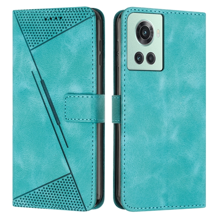 

For OnePlus 10T / Ace 5G Dream Triangle Leather Phone Case with Lanyard(Green)