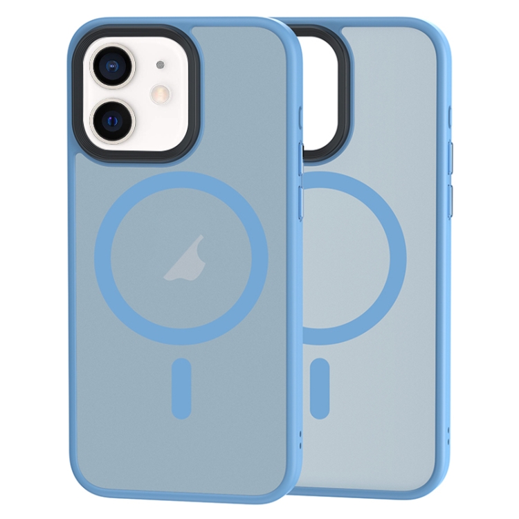 

For iPhone 12 / 12 Pro Brilliant Series MagSafe Micro-frosted Anti-fingerprint PC Phone Case(Blue)
