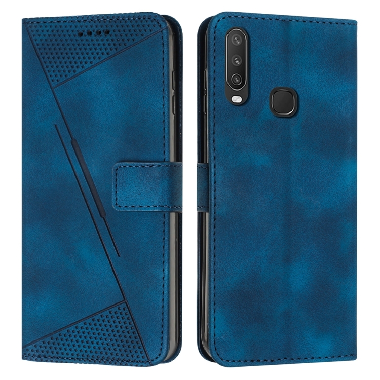 

For vivo Y15 / Y17 Dream Triangle Leather Phone Case with Lanyard(Blue)