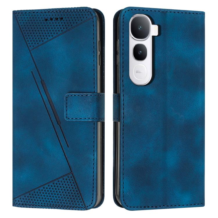

For vivo Y400 5G / 4G Global Dream Triangle Leather Phone Case with Lanyard(Blue)