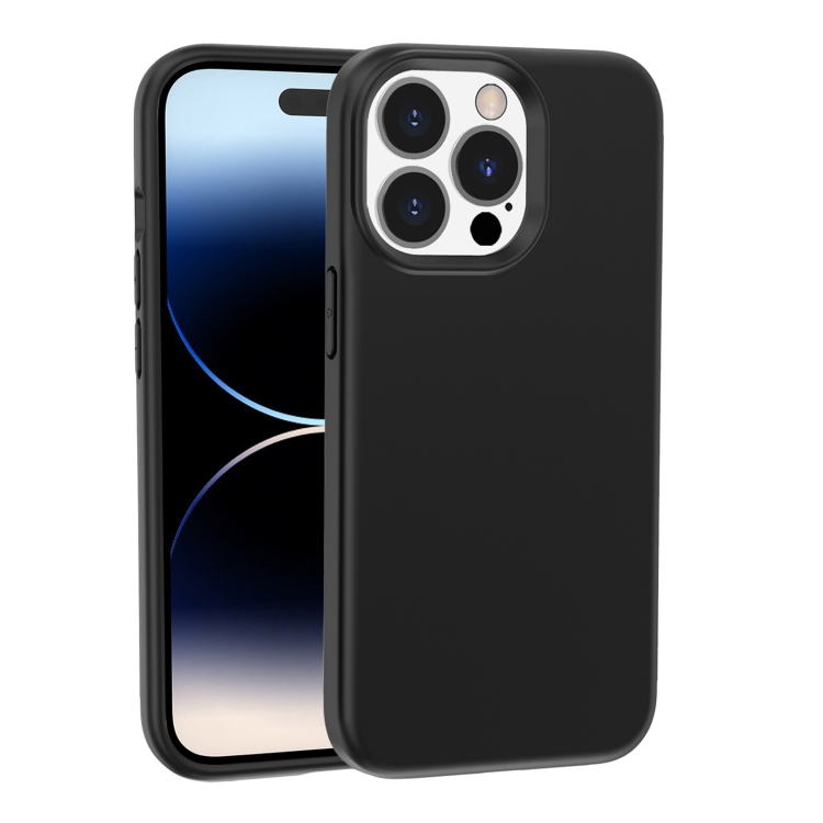 

For iPhone 15 Pro Rubber Oil Surface Solid Color Phone Case(Black)