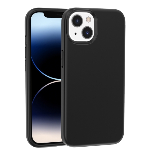 

For iPhone 15 Plus Rubber Oil Surface Solid Color Phone Case(Black)