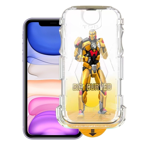 For iPhone 11 / XR Easy Install Dust-proof Armor Tempered Glass Film intasting automatic nut milk maker glass inner milk machine blenders blende self clean boil dry protection easy clean