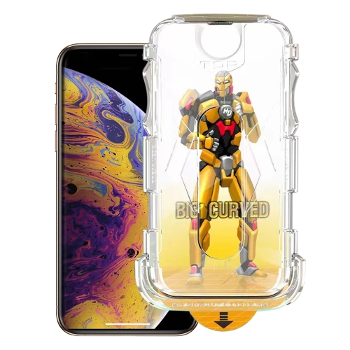 For iPhone XS Max Easy Install Dust-proof Armor Tempered Glass Film intasting automatic nut milk maker glass inner milk machine blenders blende self clean boil dry protection easy clean