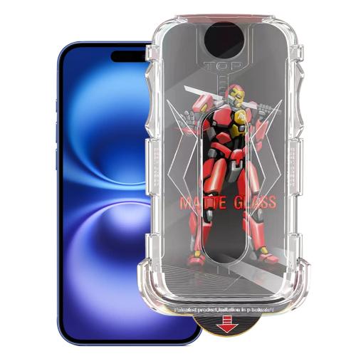 

For iPhone 16 Plus Easy Install Matte Armor Tempered Glass Film