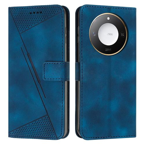 For Honor X60 / X9c Smart Dream Triangle Leather Phone Case with Lanyard(Blue)